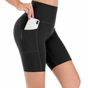 Black — L/XL UBFEN Women's High Waist Yoga/Workout Shorts with Pockets